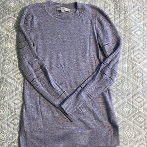 LOFT Pointelle Sleeve Sweater